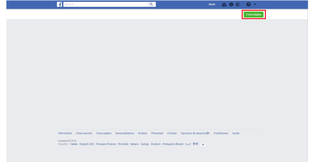 boton de menu en facebook